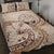 Marshall Islands Quilt Bed Set - Hibiscus Flowers Vintage Style Nude - Polynesian Pride