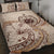 Samoa Quilt Bed Set - Hibiscus Flowers Vintage Style Nude - Polynesian Pride