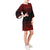 Polynesian Bell Sleeve Dress - Red Polynesian Paterm - Polynesian Pride