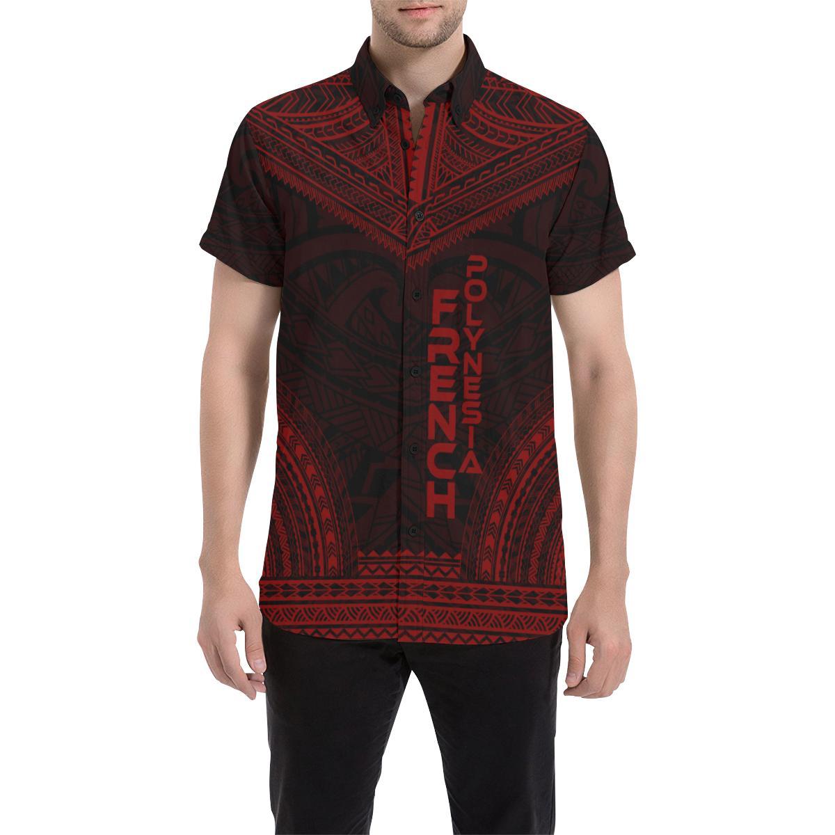French Polynesia Polynesian Chief Shirt - Red Version - Polynesian Pride