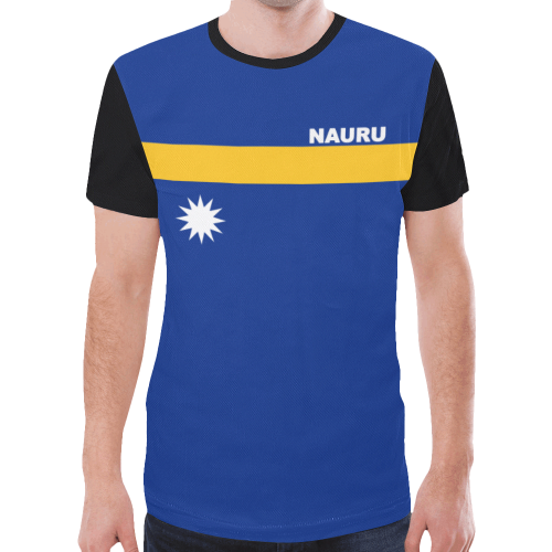 Nauru Flag T Shirt A6 Unisex Blue - Polynesian Pride