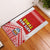 Tonga Rugby Door Mat Mate Maa Tonga Pacific Ngatu White LT14 Red - Polynesian Pride