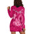 Breast Cancer Awareness Hoodie Dress Hibiscus Polynesian No One Fights Alone LT13 - Polynesian Pride