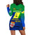 (Custom Personalised) Malampa Fiji Day Hoodie Dress Vanuatu Polynesia mix Flowers LT13 - Polynesian Pride