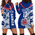 (Custom Text and Number) Toa Samoa Rugby Hoodie Dress Siamupini Ula Fala Blue LT13 Blue - Polynesian Pride