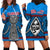 (Custom Personalised) Guam Chamorro Hoodie Dress Latte Stone Blue Polynesian Haligi LT13 Blue - Polynesian Pride