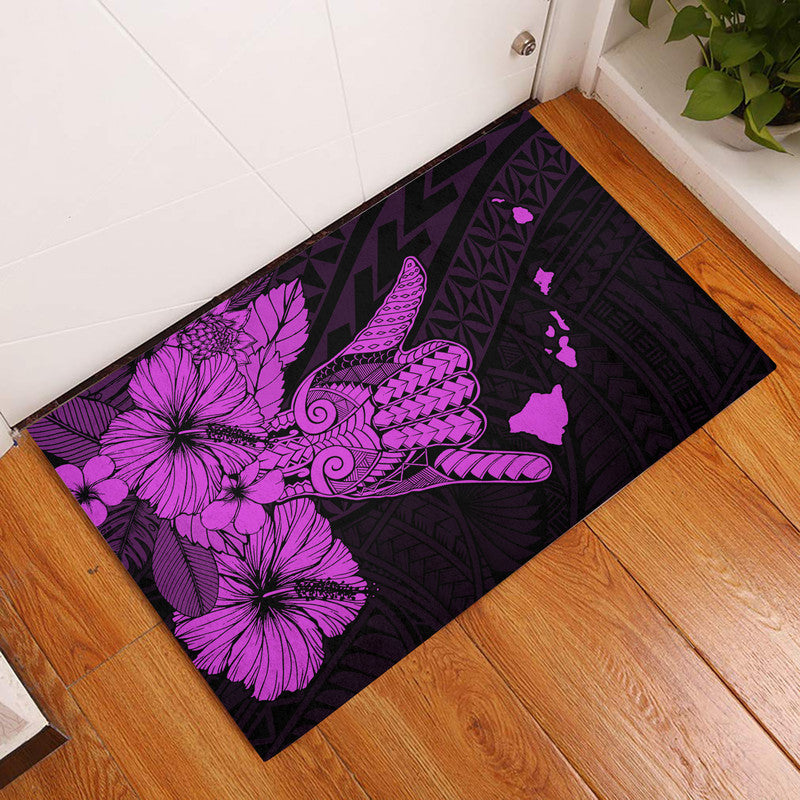 Hawaii Shaka Sign Door Mat Purple Version LT9 Purple - Polynesian Pride