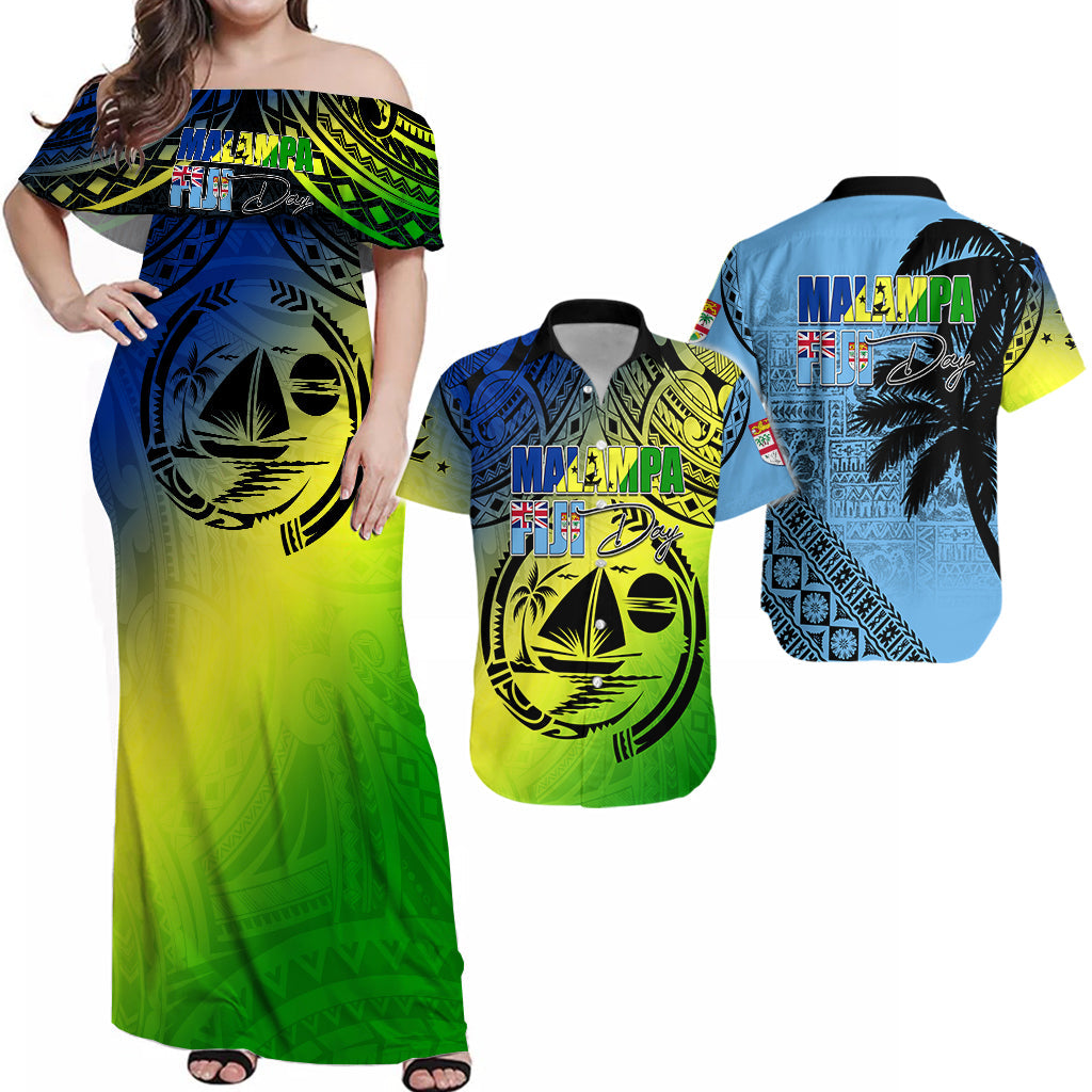 Malampa Fiji Day Matching Hawaiian Shirt and Dress Flags Mix Style LT7 Art - Polynesian Pride