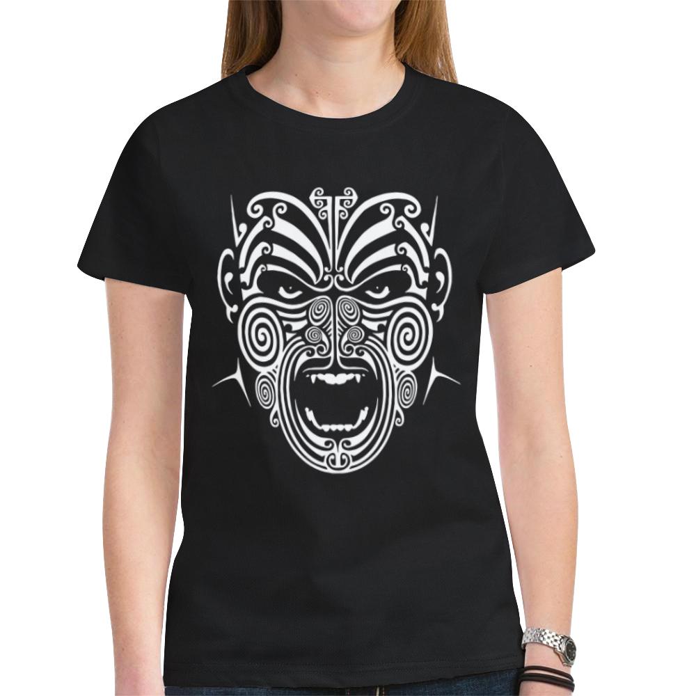 New Zealand Shirt, The Maori Moko Warface T Shirt Unisex Black - Polynesian Pride