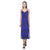 Polynesia Pattern V - Neck Open Fork Long Dress - Blue Style Women Blue - Polynesian Pride