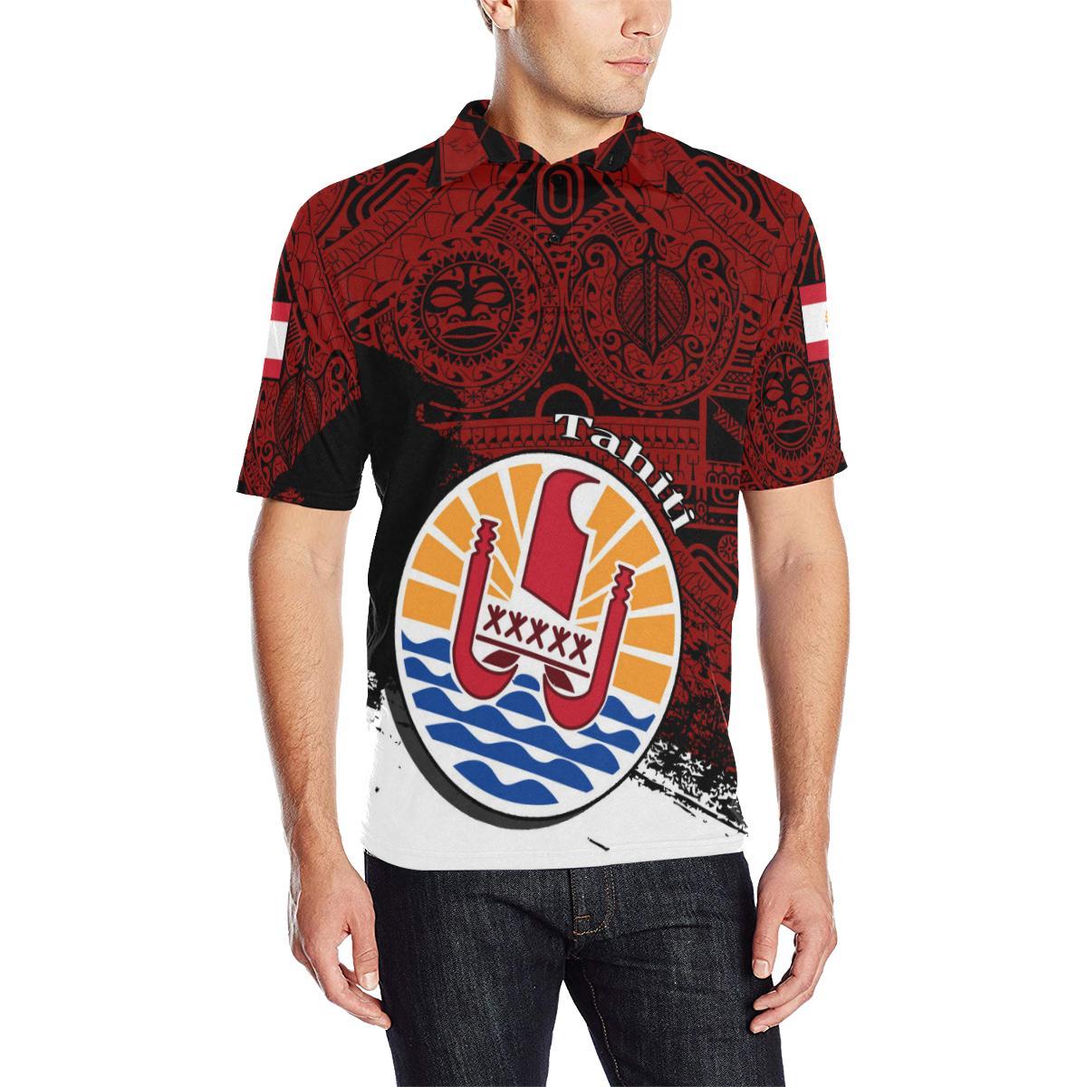 Tahiti Polo Shirt Tahitian Flag Special Z2 Unisex Red - Polynesian Pride