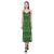 Polynesia Pattern V - Neck Open Fork Long Dress - Green Style Women Green - Polynesian Pride