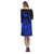 Polynesian Rhea Loose Round Neck Dress - Black Turtle Blue - Polynesian Pride