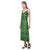 Polynesia Pattern V - Neck Open Fork Long Dress - Green Style - Polynesian Pride