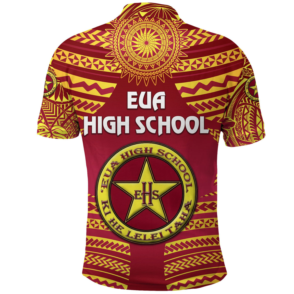 Eua High School Polo Shirt Creative Style Maroon NO.1 - Polynesian Pride