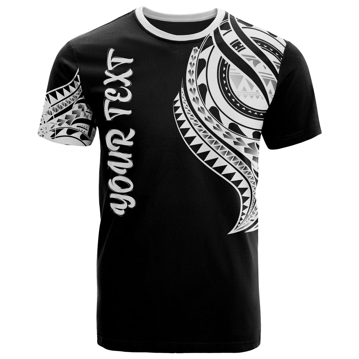 Federated States of Micronesia Custom T Shirt Federated States of Micronesia Tatau White Patterns Unisex Black - Polynesian Pride