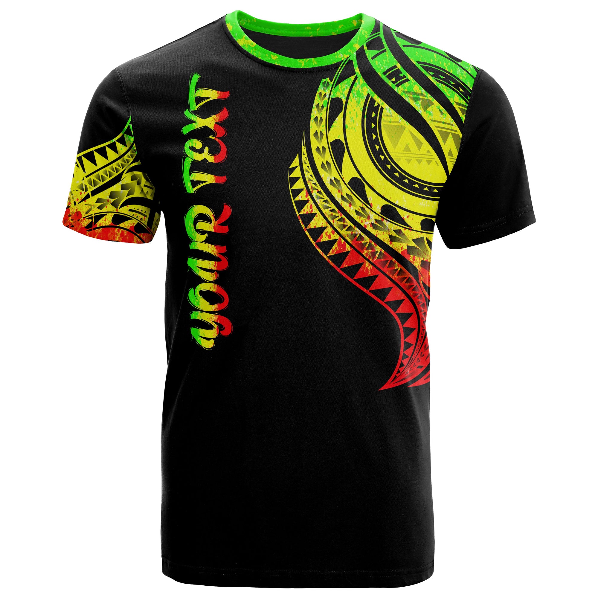 Guam Custom T Shirt Guam Tatau Reggae Patterns Unisex Black - Polynesian Pride