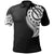 Marshall Polo Shirt Marshall Tatau White Patterns With Coat Of Arms Unisex Black - Polynesian Pride