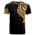 Kosrae State T Shirt Kosrae State Tatau Gold Patterns With Coat Of Arms Unisex Black - Polynesian Pride