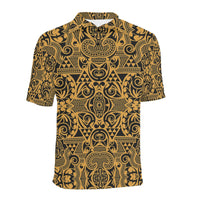 Polynesian Polo Shirt Yellow Black - Polynesian Pride