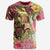 Tokelau T Shirt Flowers Tropical With Sea Animals Unisex Pink - Polynesian Pride