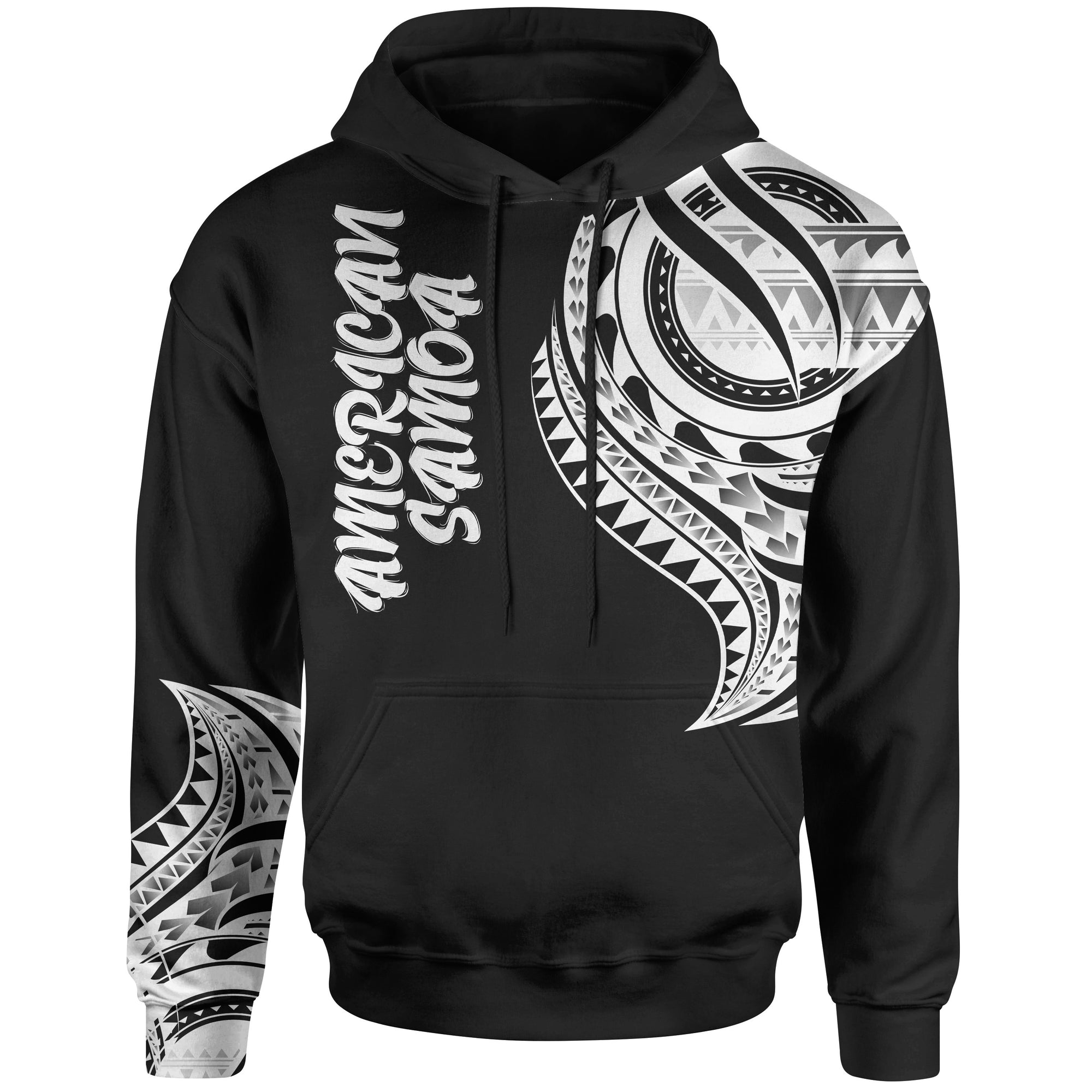 American Samoa Hoodie merican Samoa Tatau Patterns Unisex Black - Polynesian Pride