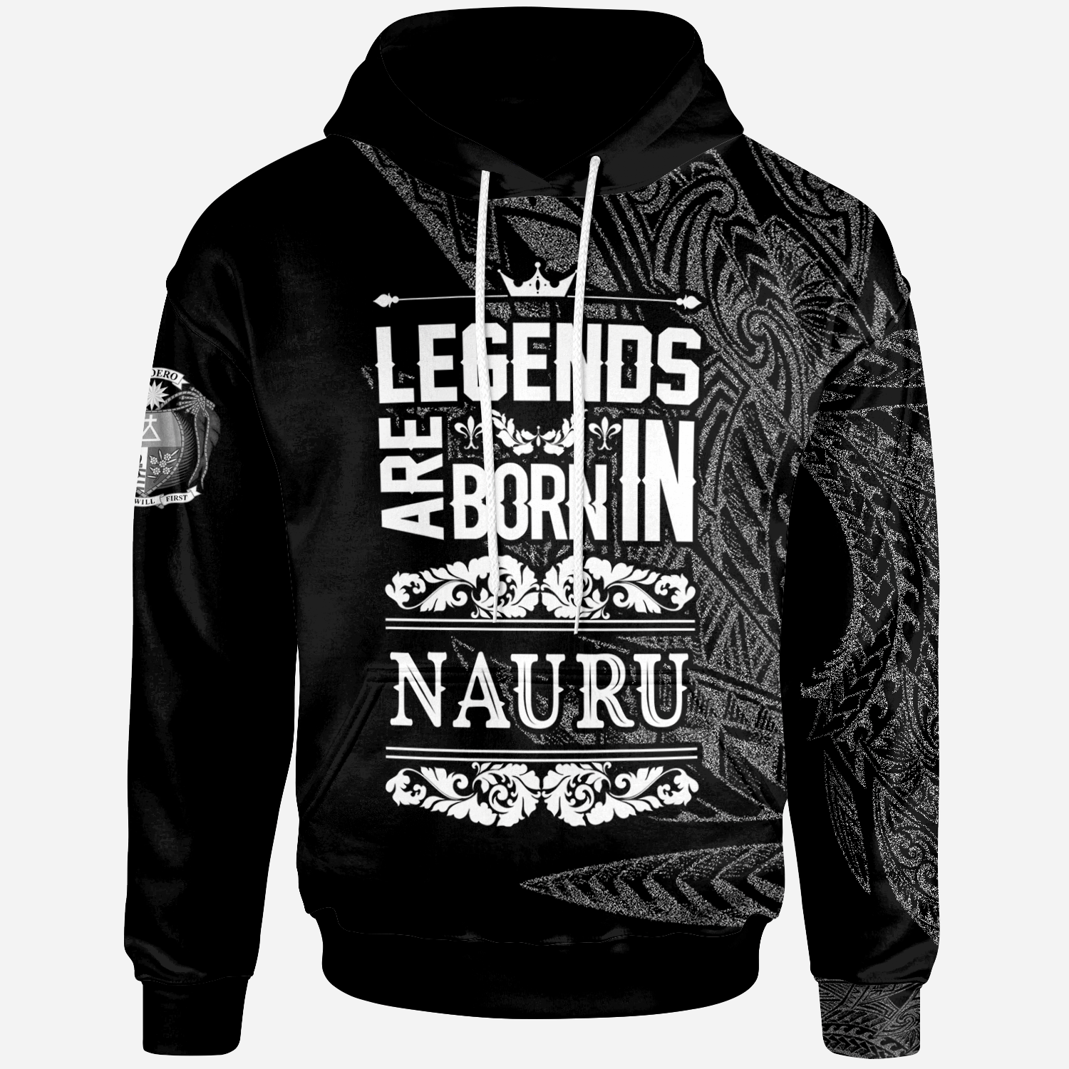 Nauru Hoodie Legends Are Born In White Color Unisex White - Polynesian Pride