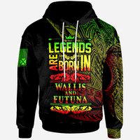 Wallis & Futuna Hoodie Legends Are Born In Reggae Color Unisex Reggae - Polynesian Pride