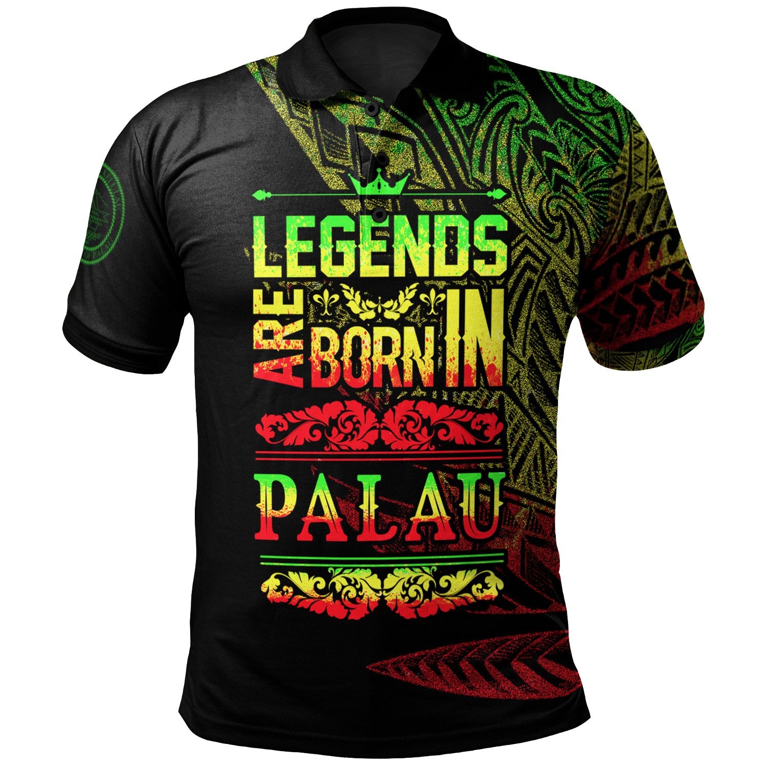 Papua New Guinea Polo Shirt Legends Are Born In Reggae Color Unisex Gold - Polynesian Pride