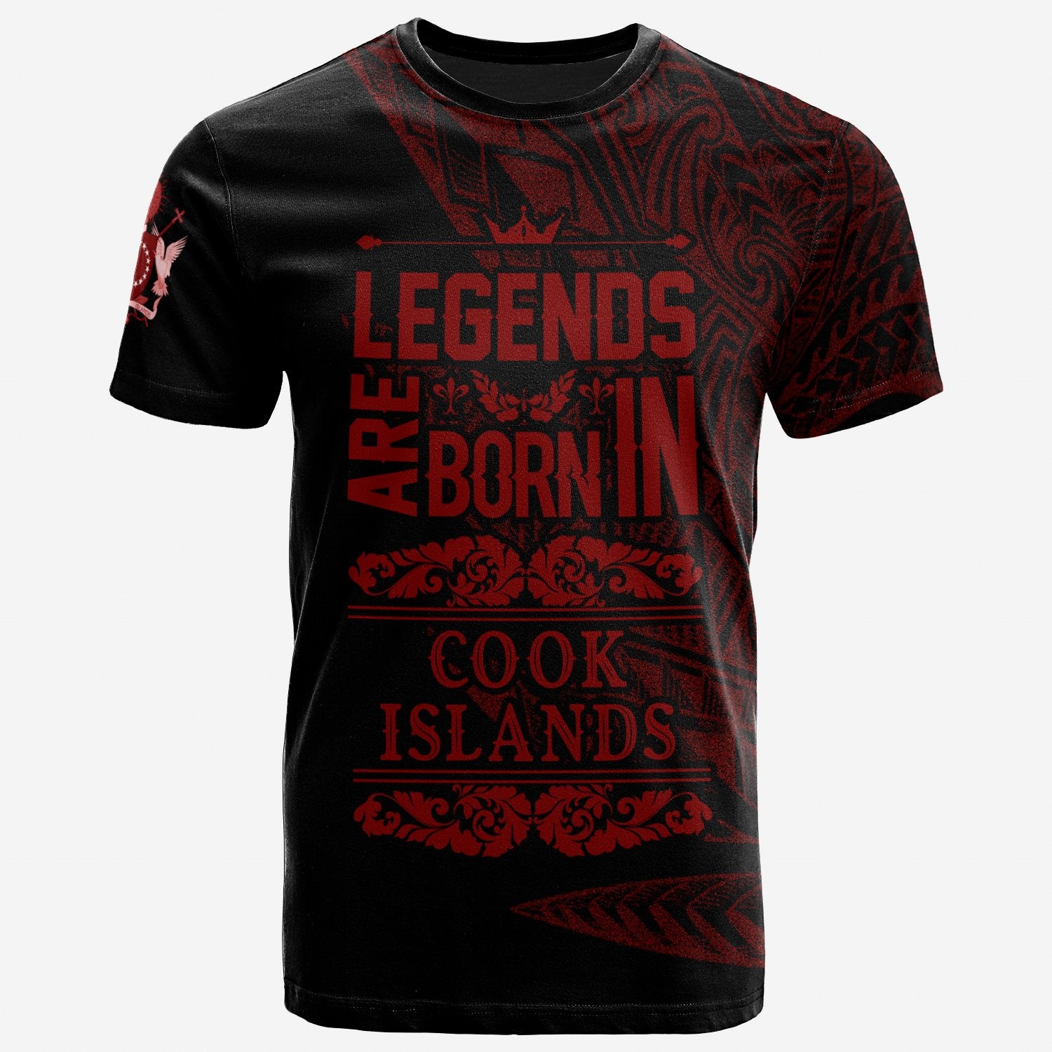 Cook Islands T Shirt Legends Are Born In Red Color Unisex Red - Polynesian Pride