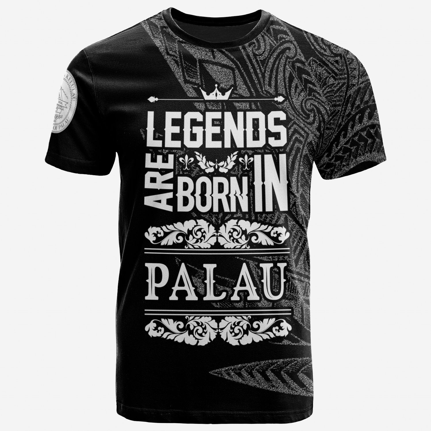 Palau T Shirt Legends Are Born In White Color Unisex Black - Polynesian Pride