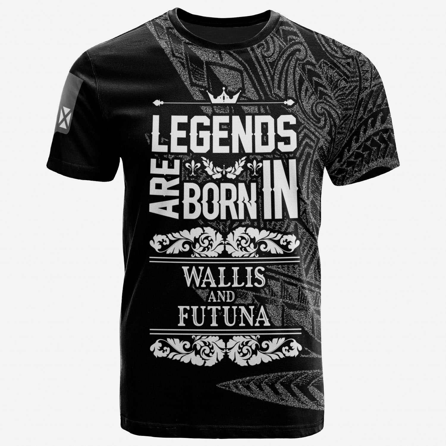 Wallis & Futuna T Shirt Legends Are Born In White Color Unisex Black - Polynesian Pride