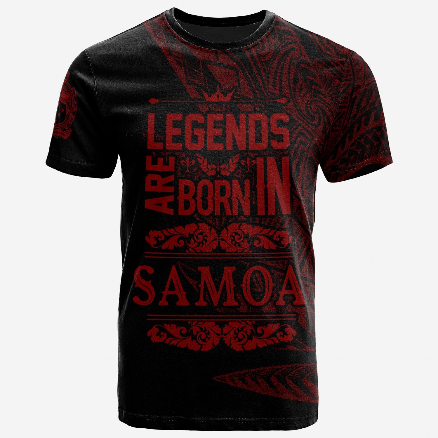 Samoa T Shirt Legends Are Born In Red Color Unisex Red - Polynesian Pride