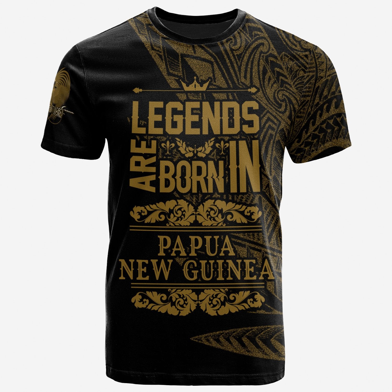 Papua New Guinea T Shirt Legends Are Born In Gold Color Unisex Art - Polynesian Pride