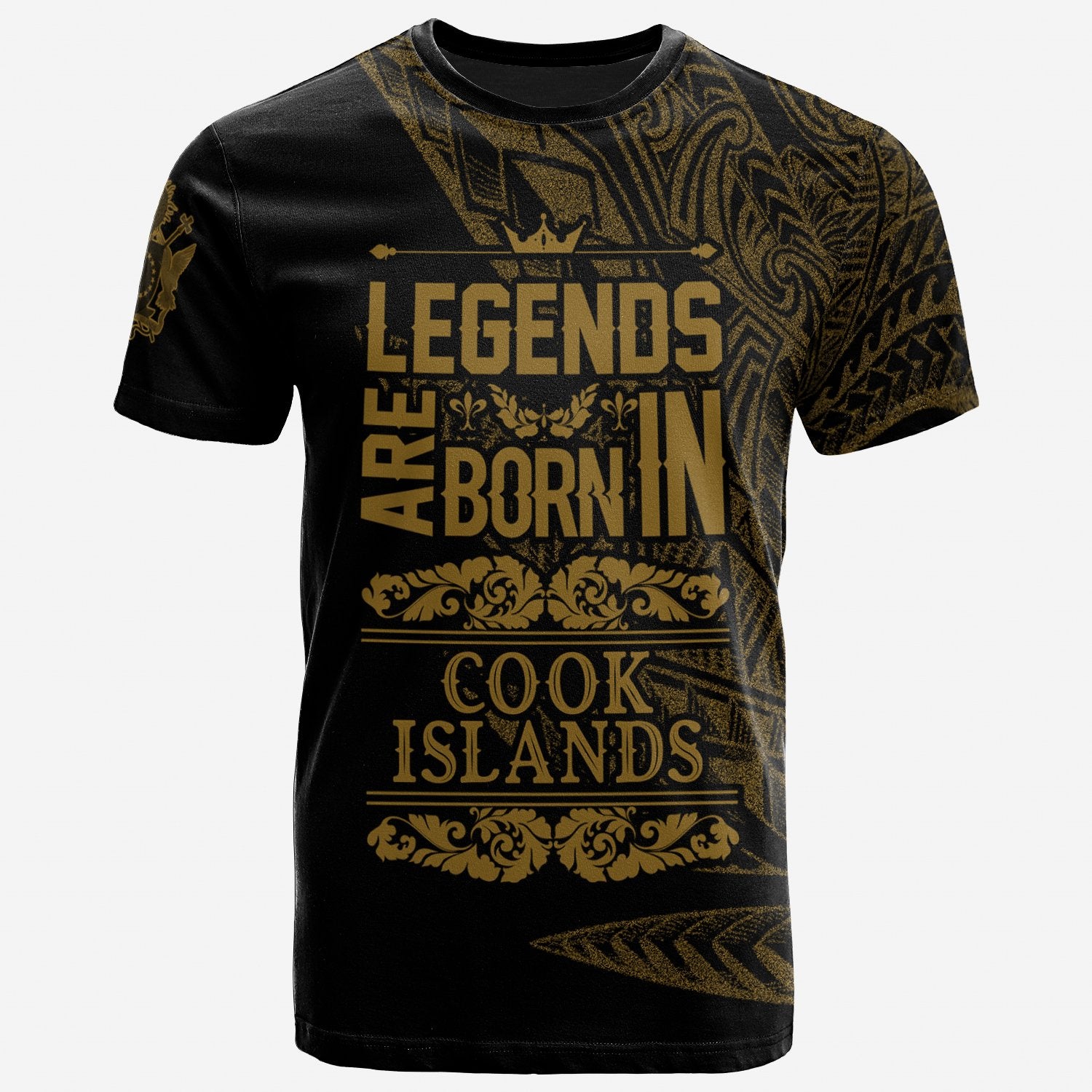 Cook Islands T Shirt Legends Are Born In Gold Color Unisex Yellow - Polynesian Pride