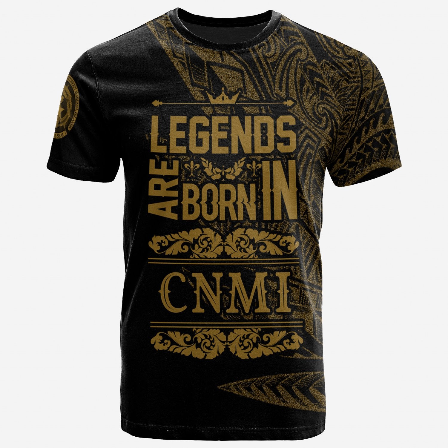 Northern Mariana Islands T Shirt Legends Are Born In Gold Color Unisex Art - Polynesian Pride