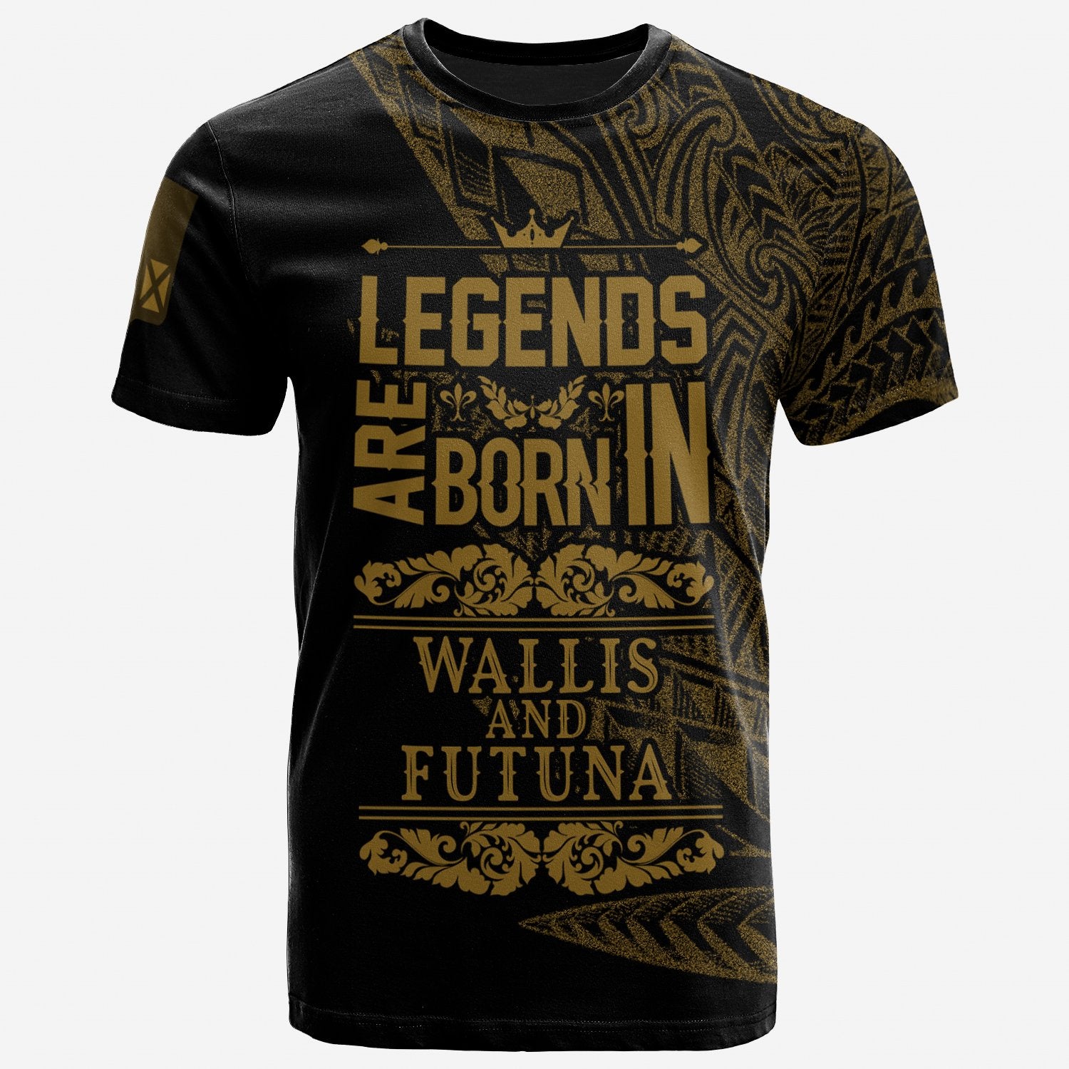 Wallis & Futuna T Shirt Legends Are Born In Gold Color Unisex Art - Polynesian Pride