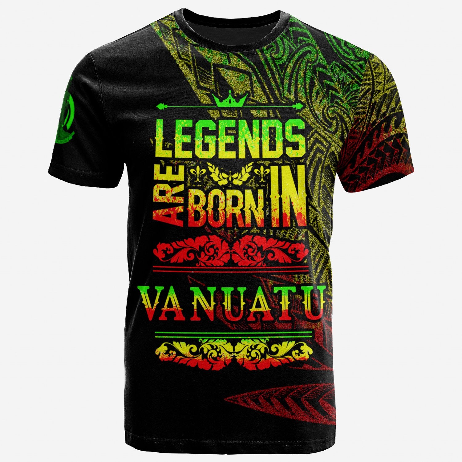 Vanuatu T Shirt Legends Are Born In Reggae Color Unisex Reggae - Polynesian Pride