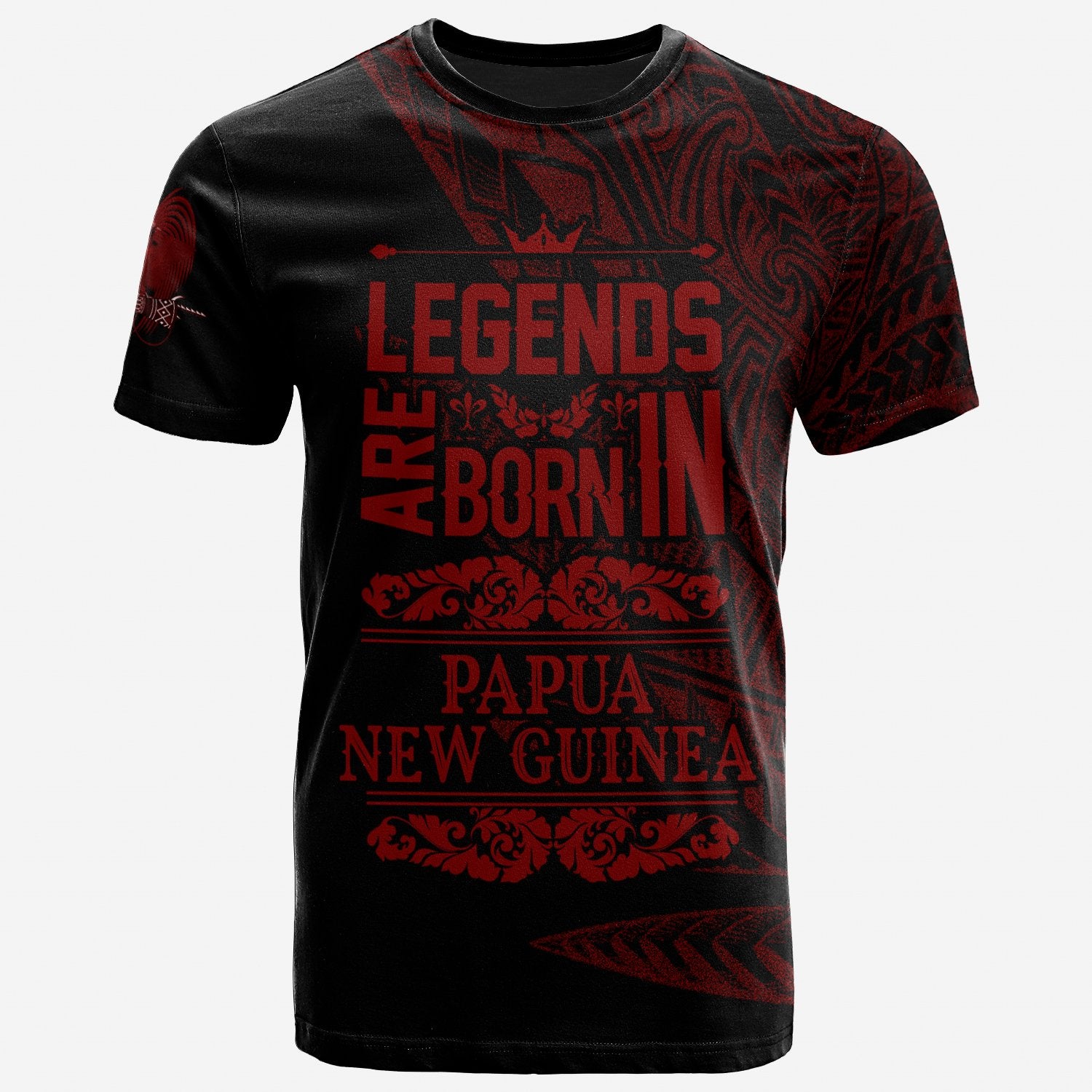 Papua New Guinea T Shirt Legends Are Born In Red Color Unisex Red - Polynesian Pride