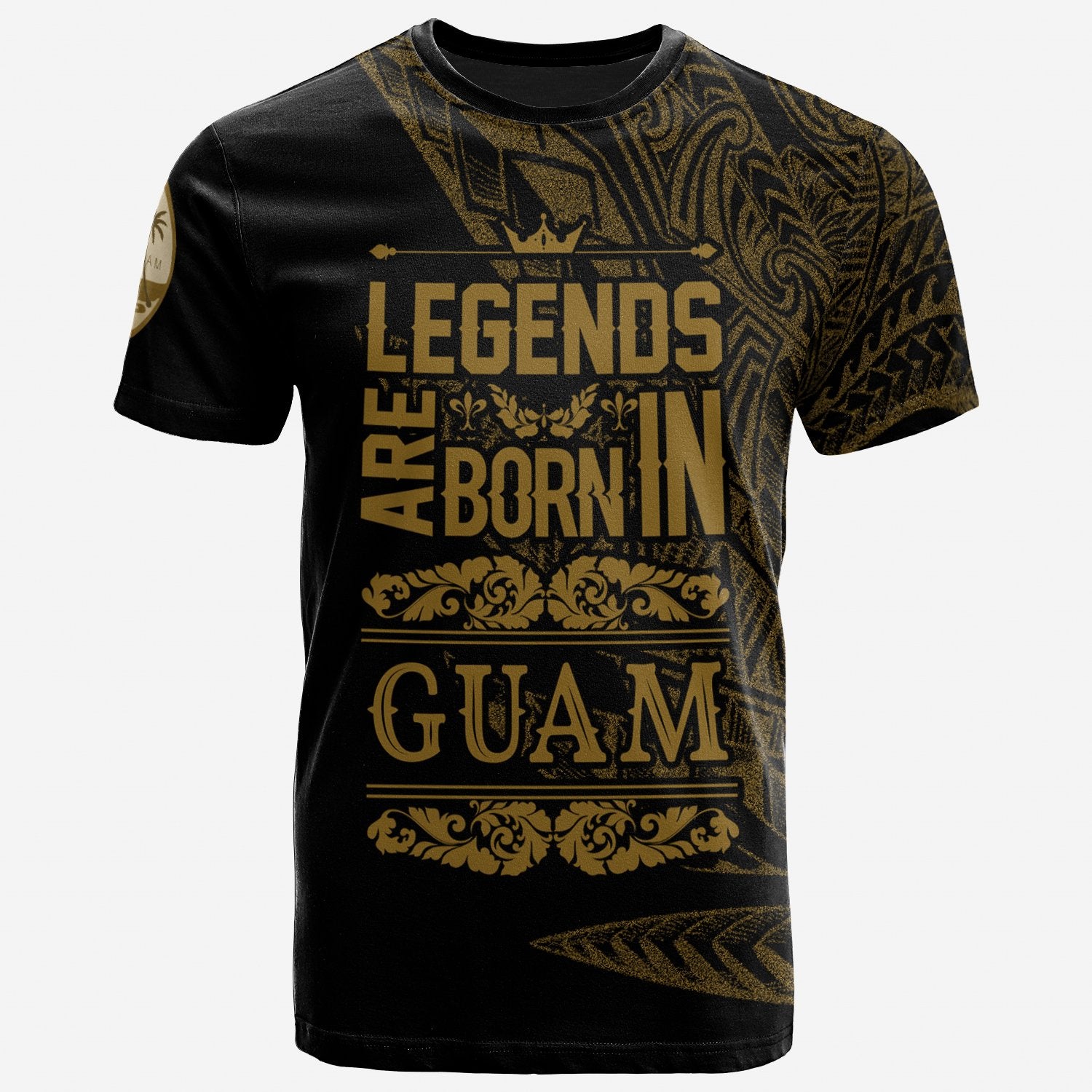 Guam T Shirt Legends Are Born In Gold Color Unisex Art - Polynesian Pride