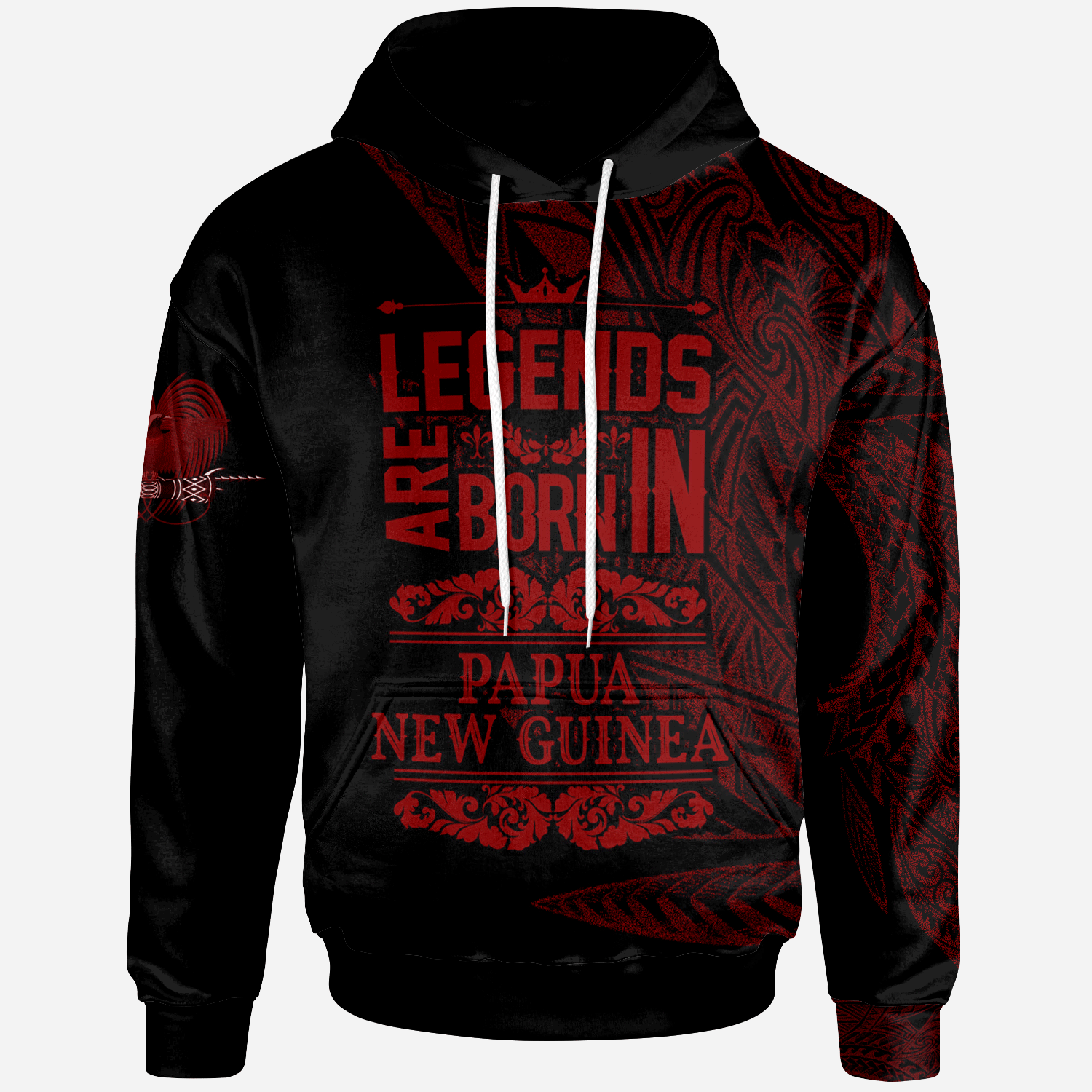 Papua New Guinea Hoodie Legends Are Born In Red Color Unisex Red - Polynesian Pride