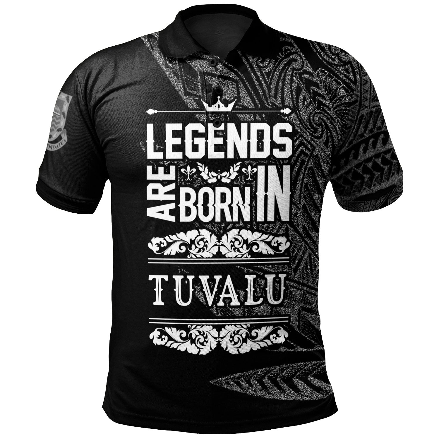 Tuvalu Polo Shirt Legends Are Born In White Color Unisex White - Polynesian Pride