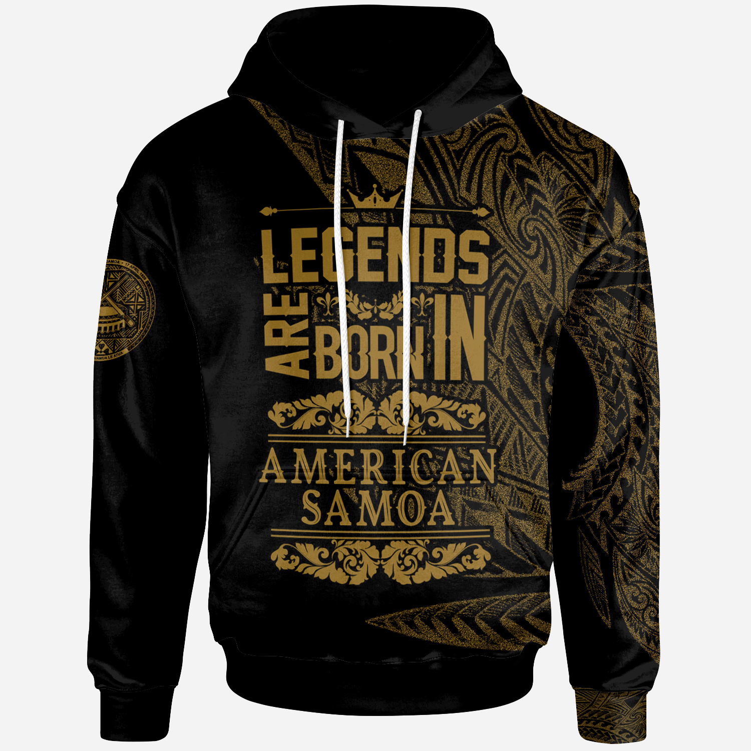 American Samoa Hoodie Legends Are Born In Yellow Color Unisex Yellow - Polynesian Pride