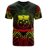 Samoa T Shirt Samoan Seal Tribal Reggae Color Patterns Unisex Black - Polynesian Pride