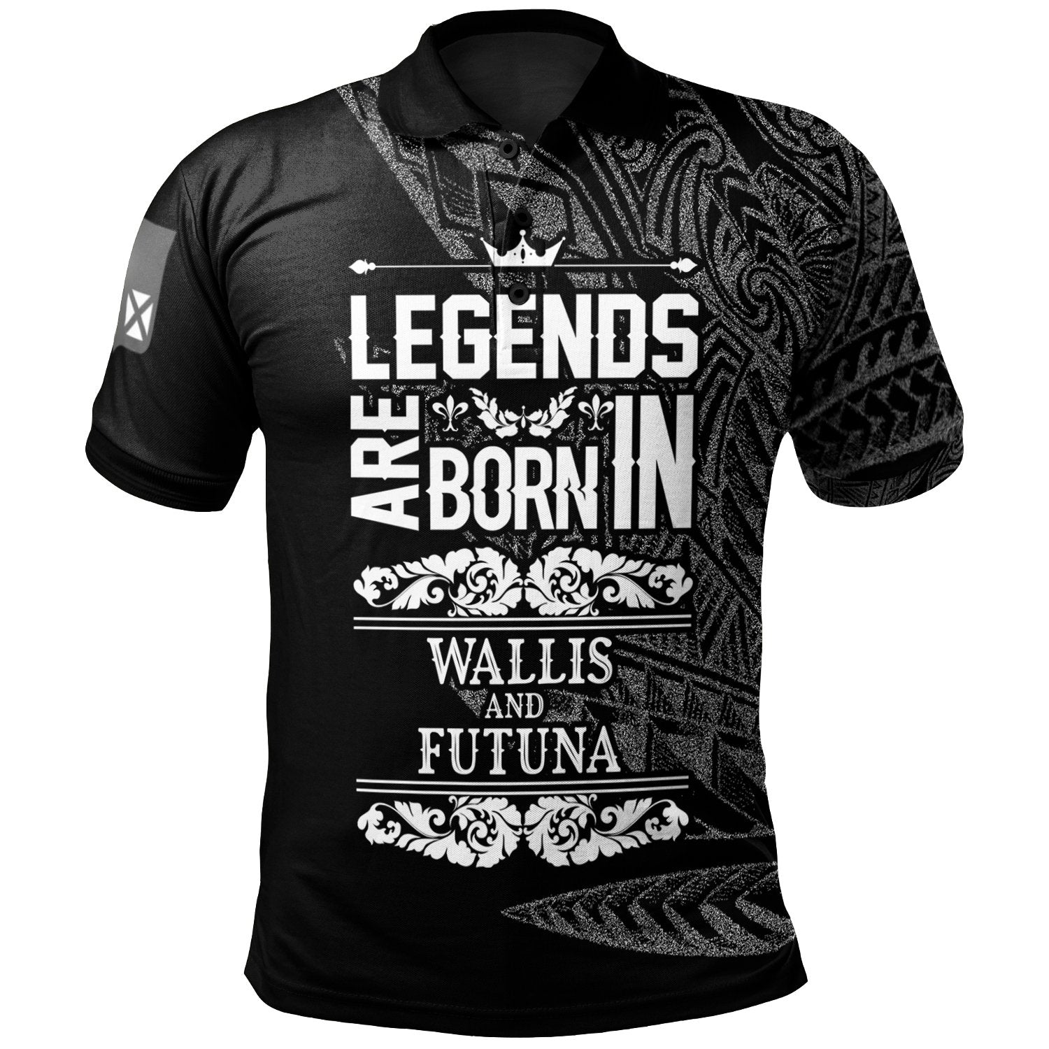 Wallis and Futuna Polo Shirt Legends Are Born In White Color Unisex White - Polynesian Pride