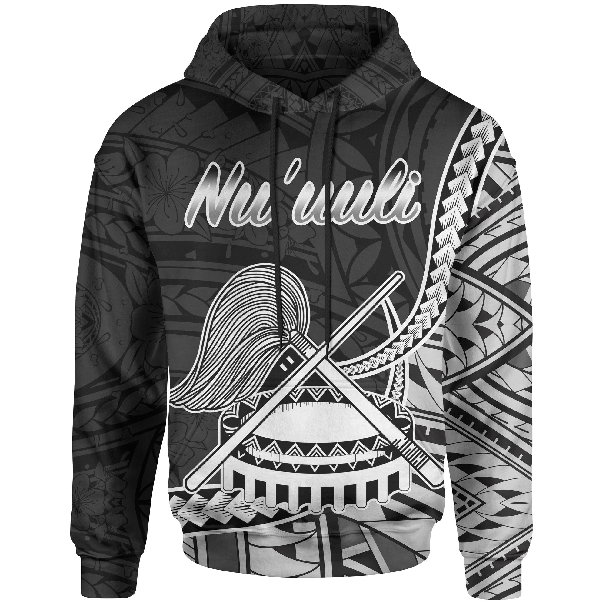 American Samoa Hoodie Nuuuli Polynesian Patterns Unisex Black - Polynesian Pride