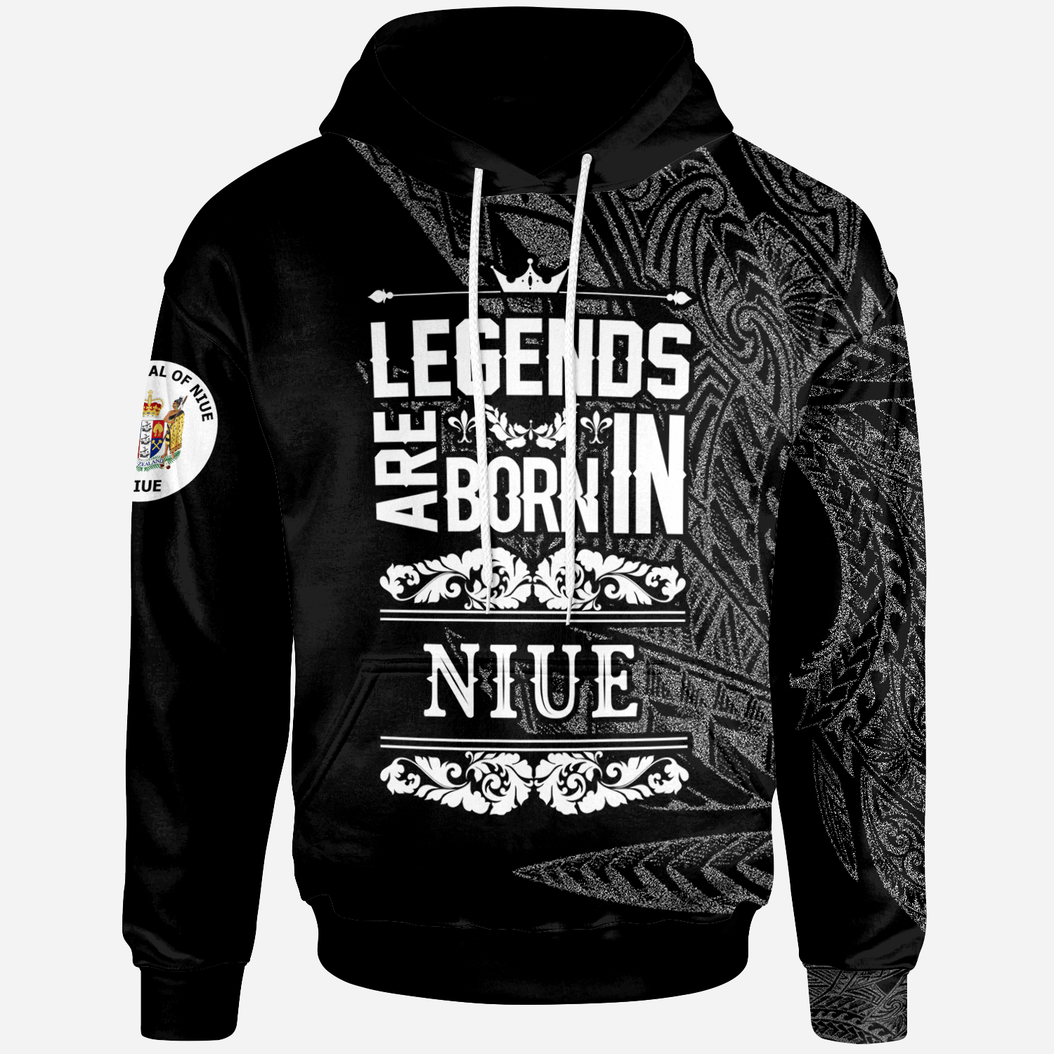 Niue Hoodie Legends Are Born In White Color Unisex White - Polynesian Pride