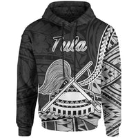American Samoa Hoodie Tula Polynesian Patterns Unisex Black - Polynesian Pride