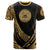 American Samoa T Shirt Gold Polynesian Patterns Sport Style Unisex Black - Polynesian Pride