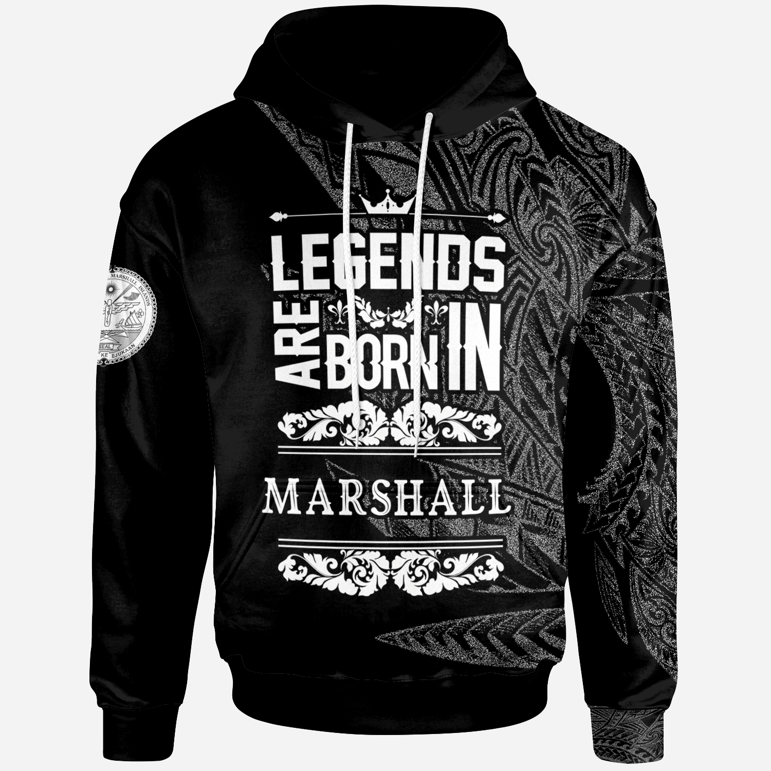 Marshall Islands Hoodie Legends Are Born In White Color Unisex White - Polynesian Pride